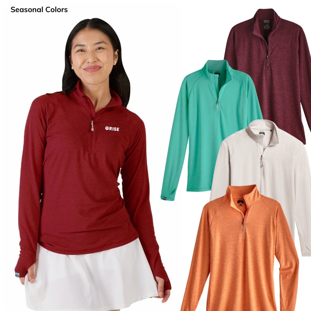 Women's Recycled Quarter Zip Pullover - seasonal colors