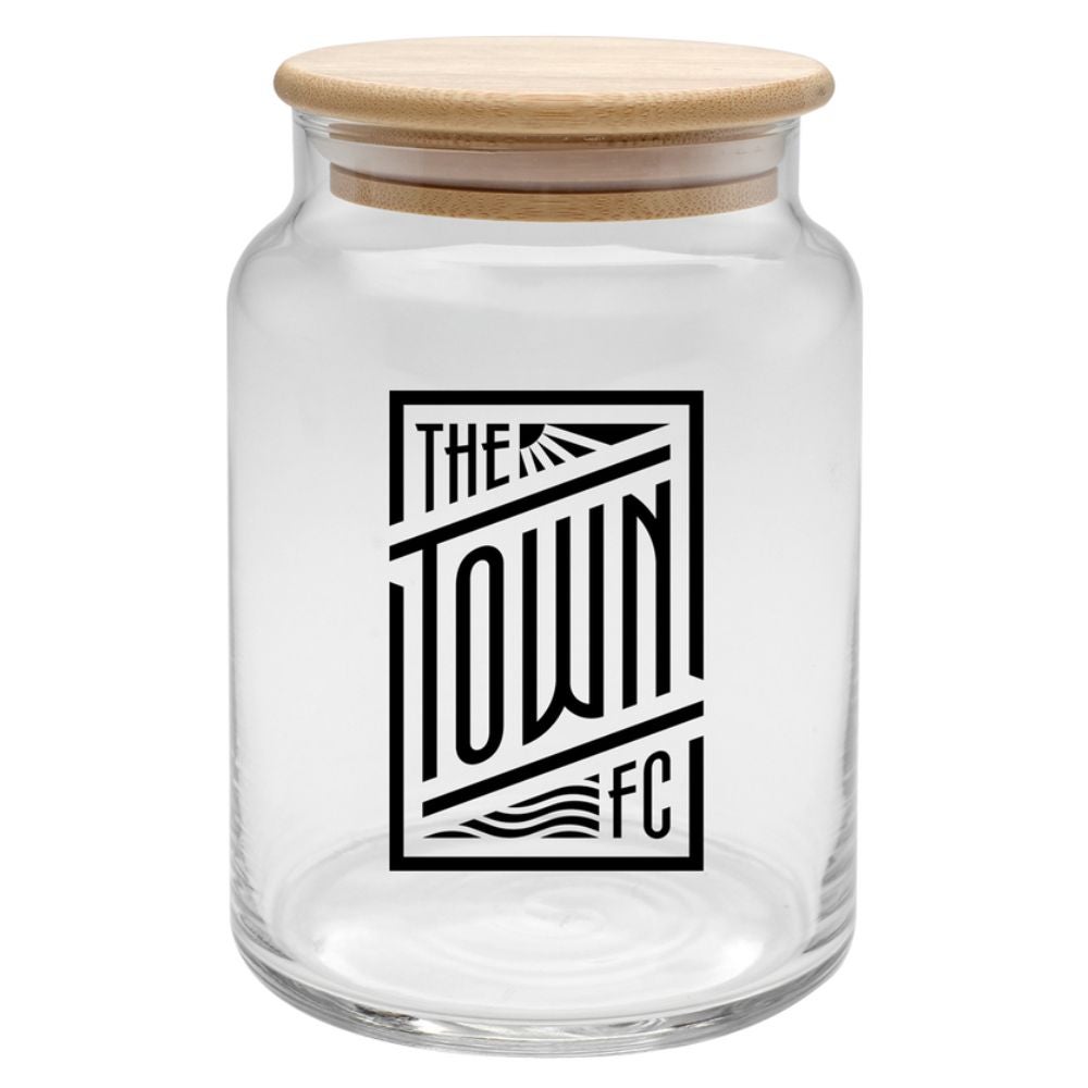 Custom Glass Apothecary Storage Jar with Bamboo Lid | 26 oz