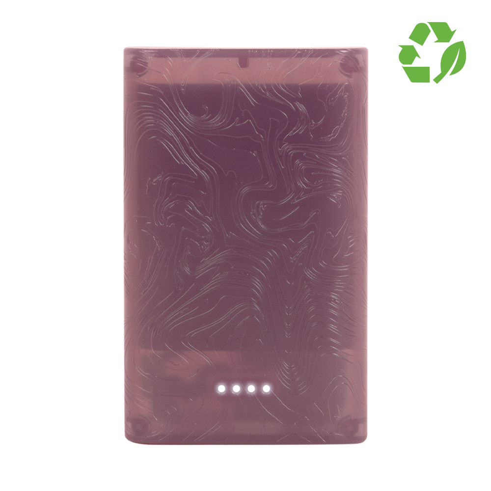 Recycled RPETL Gomi Power Bank 10,000 mAh in translucent plum