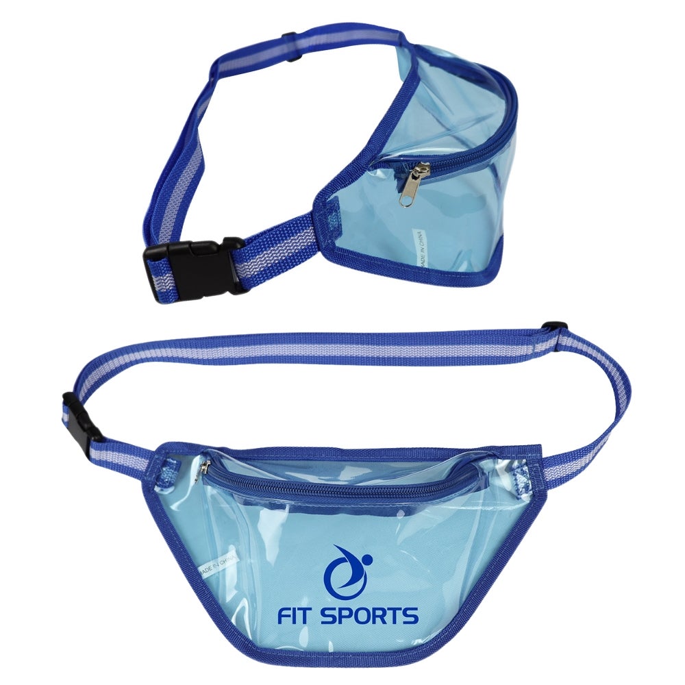 Reusable PVC Free Clear Blue Custom Fanny Pack