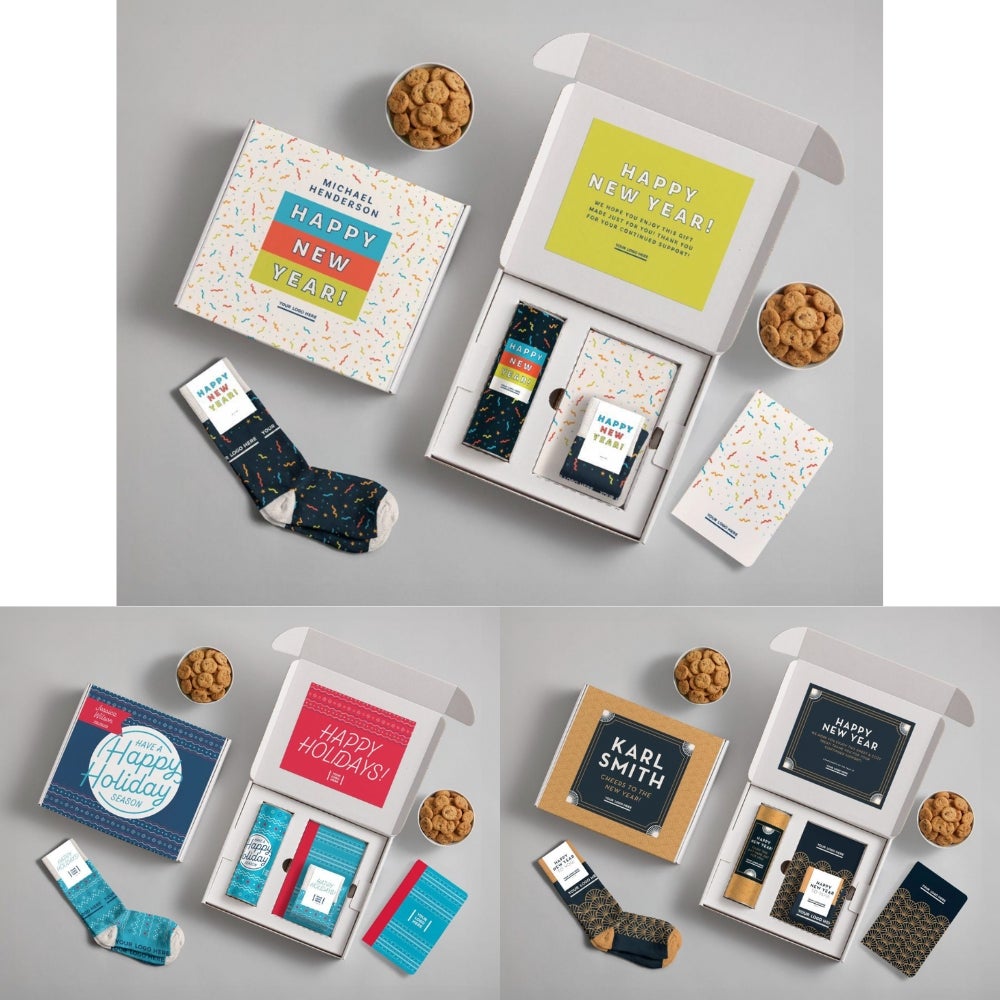 USA Made Cozy Gift Box Socks, Cookies & Notebook