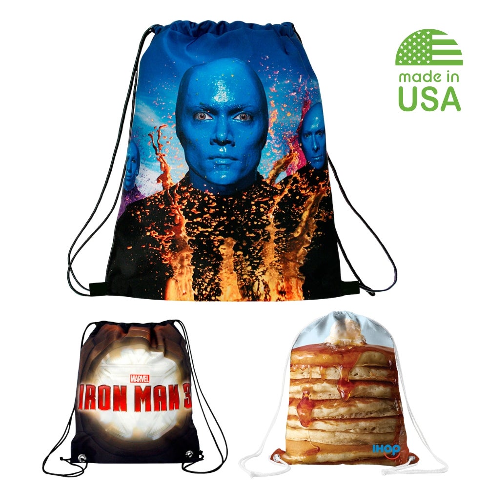 USA Made Full Color Sublimation Drawstring Bag