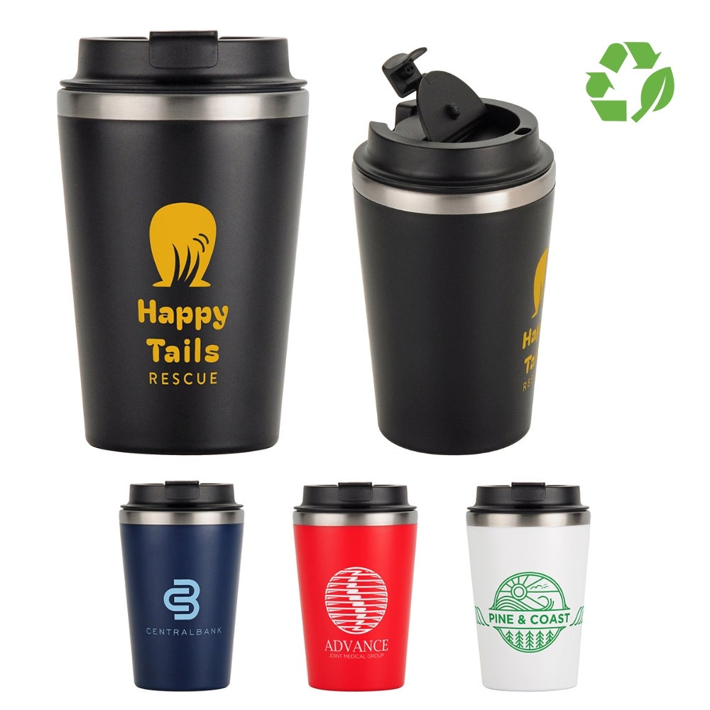 12 oz Stainless Steel and Recycled Plastic Travel Tumbler