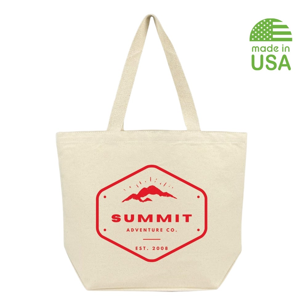USA Made 100% Cotton Canvas Tote | 11 oz | 18x14x6