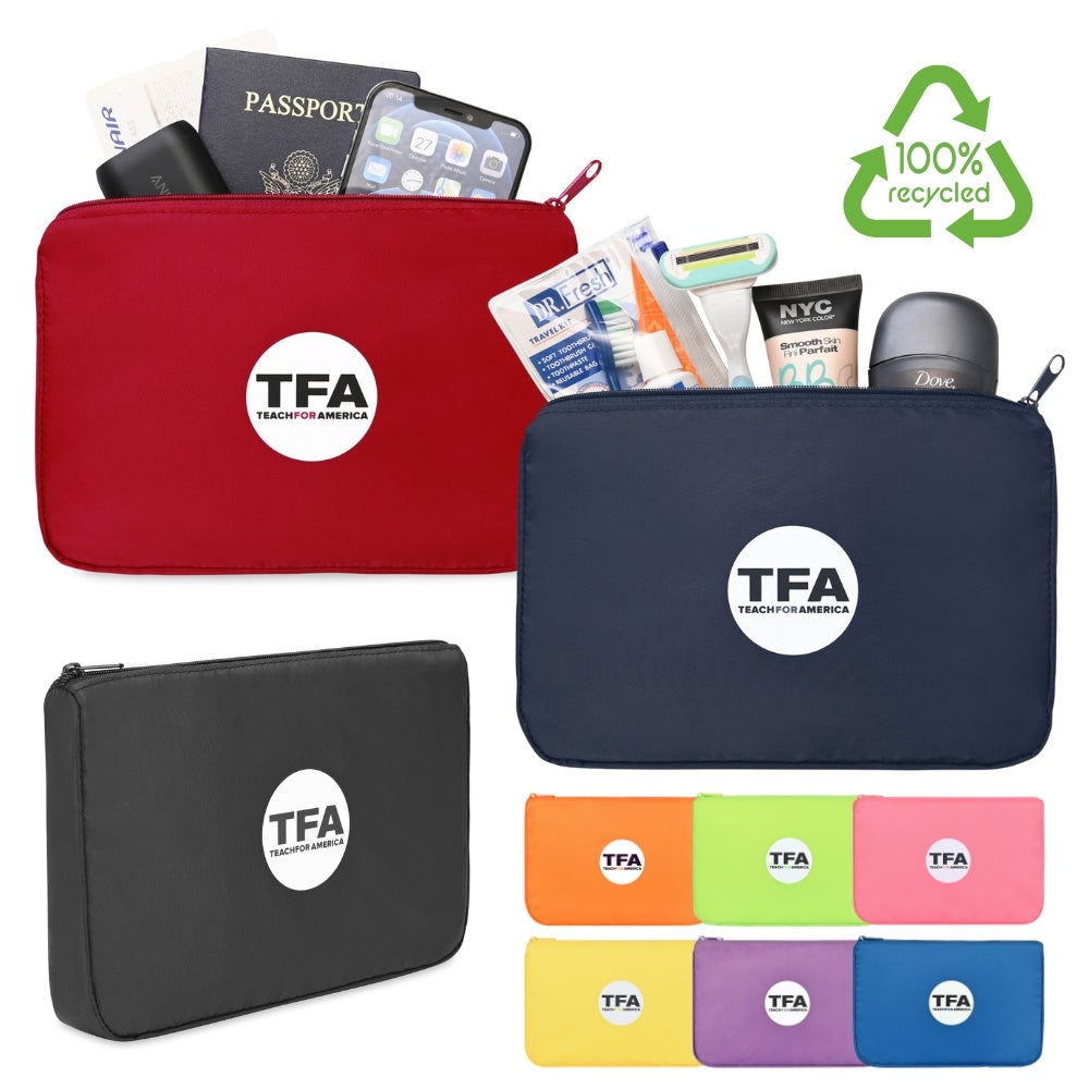 rPET Zippered Pouch | 8x6x1