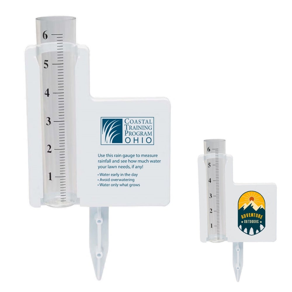 Custom Jumbo 6" Measure Water Conservation Rain Gauge
