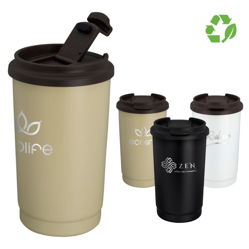 EarthTrendz™ Recycled Stainless Steel Tumbler | 14 oz