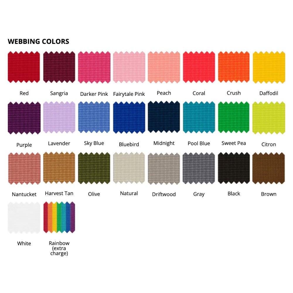 Custom Webbing Colors