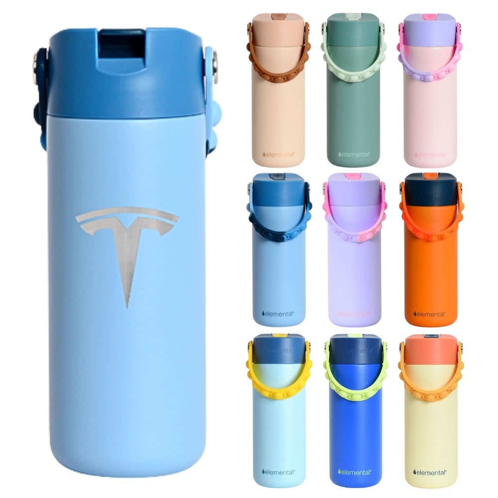 Elemental® Stainless Steel Bottle with Pop Strap Handle | 18 oz
