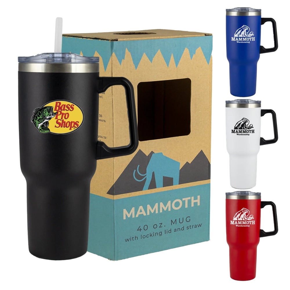 Vacuum Insulated Mug with Straw  40 oz