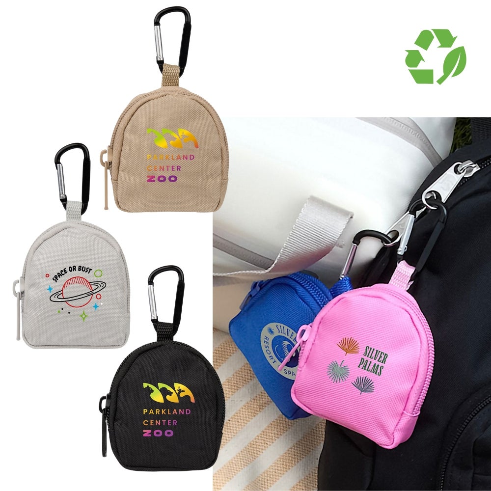 Mini Recycled Backpack Bag Charm