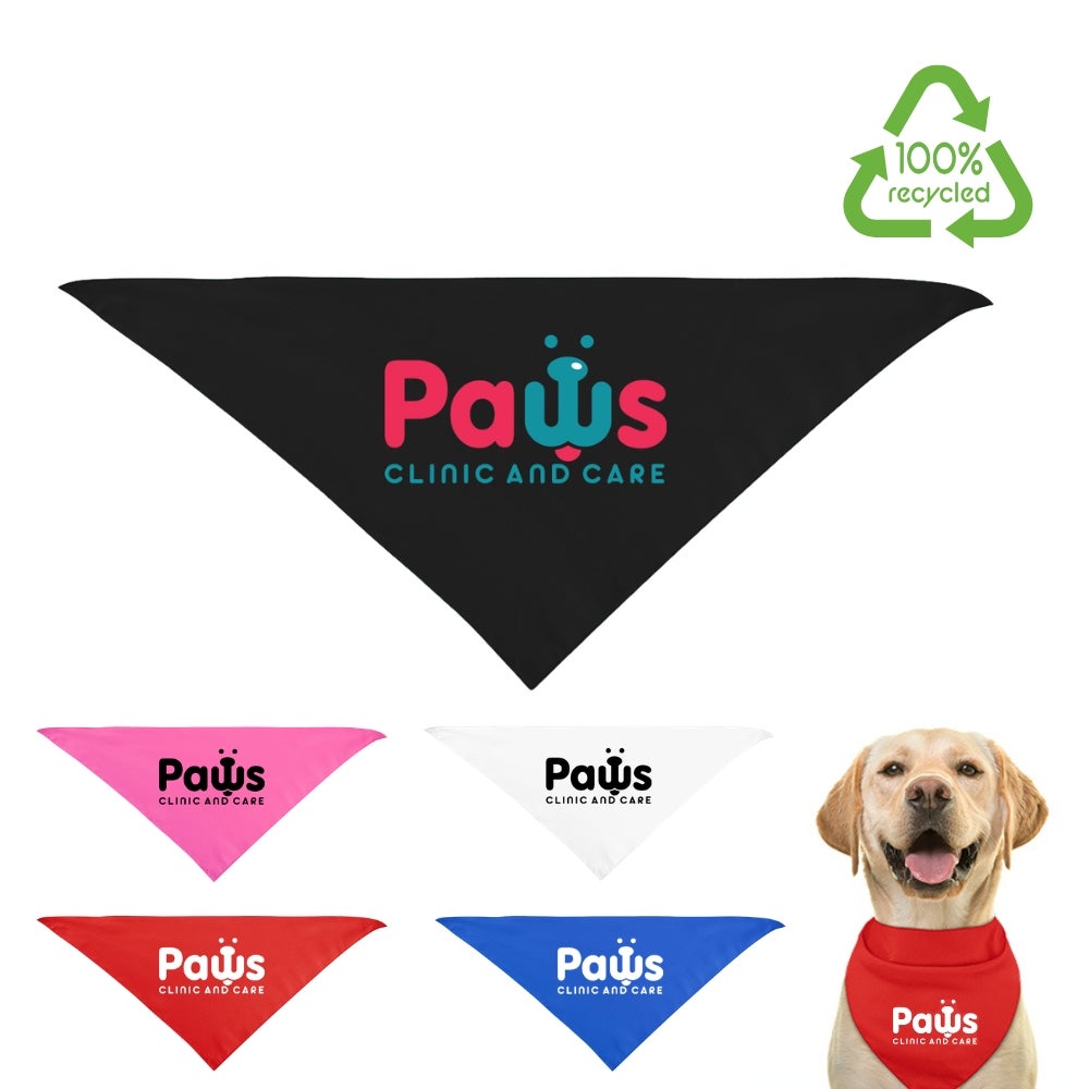 Large Recycled Triangle Pet Bandana 