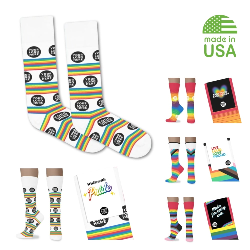 Pride Socks with Custom Top Wrap | USA Made