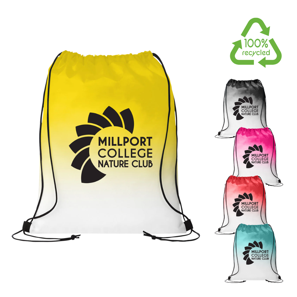 Recycled Gradient Drawstring Bag