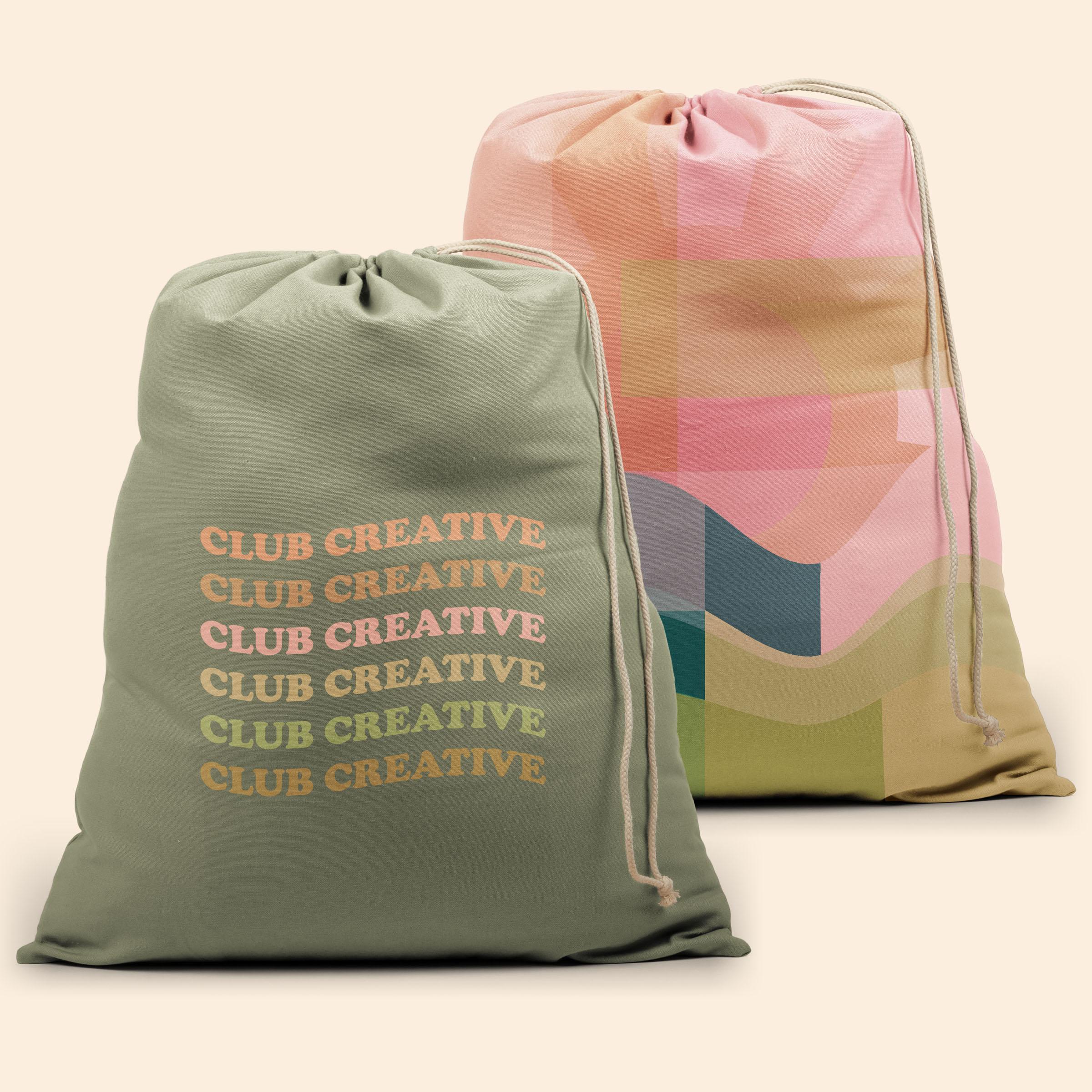 100% Canvas Drawstring Laundry Tote Bag | 24x29