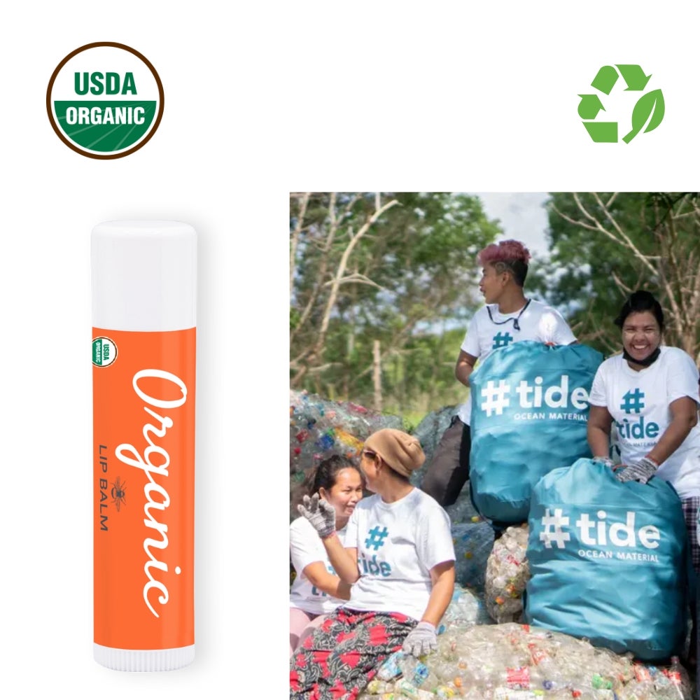Ocean Bound Recycled Lip Balm | Certified Organic | USA Made