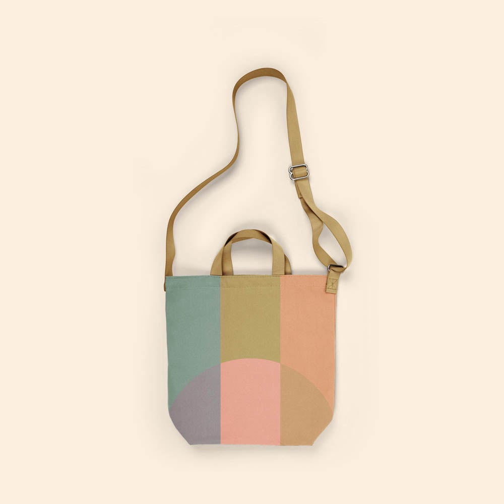 100% Custom Canvas Crossbody Tote with Handles 