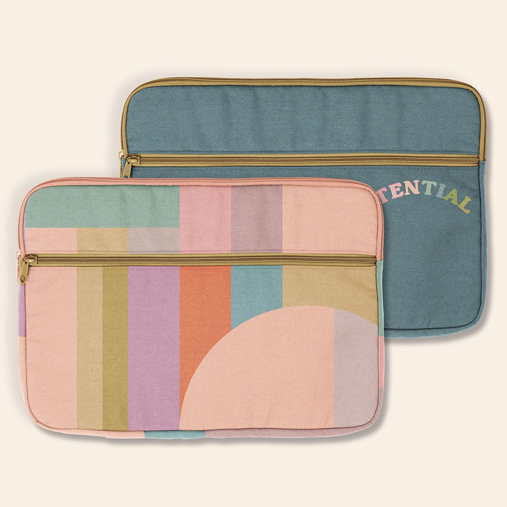 100% Customizable Canvas Zippered Laptop Sleeve | Small