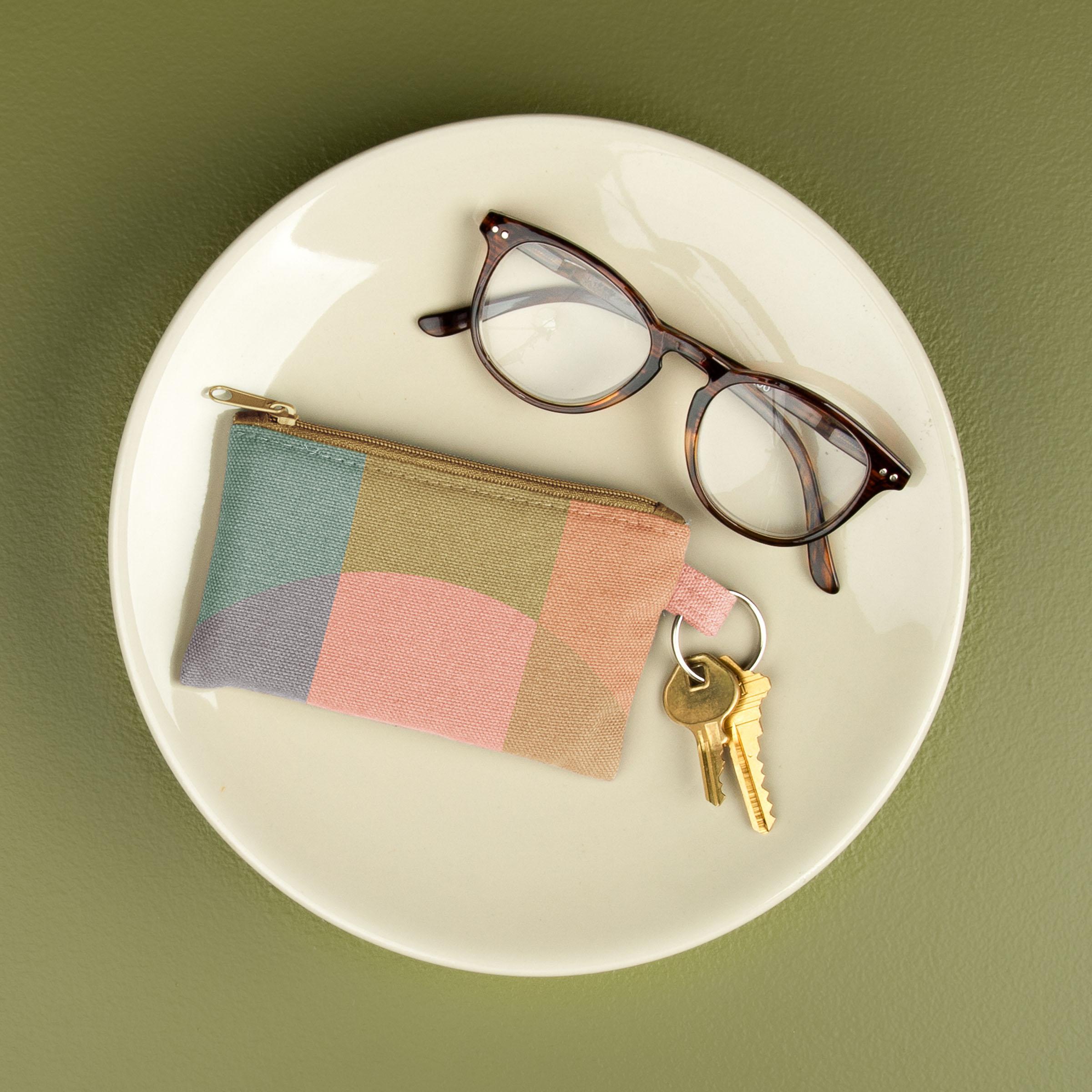 100% Custom Cotton Canvas Key Ring Penny Pouch