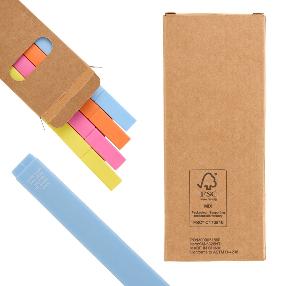 FSC Packaged Recycled Highlighter Set