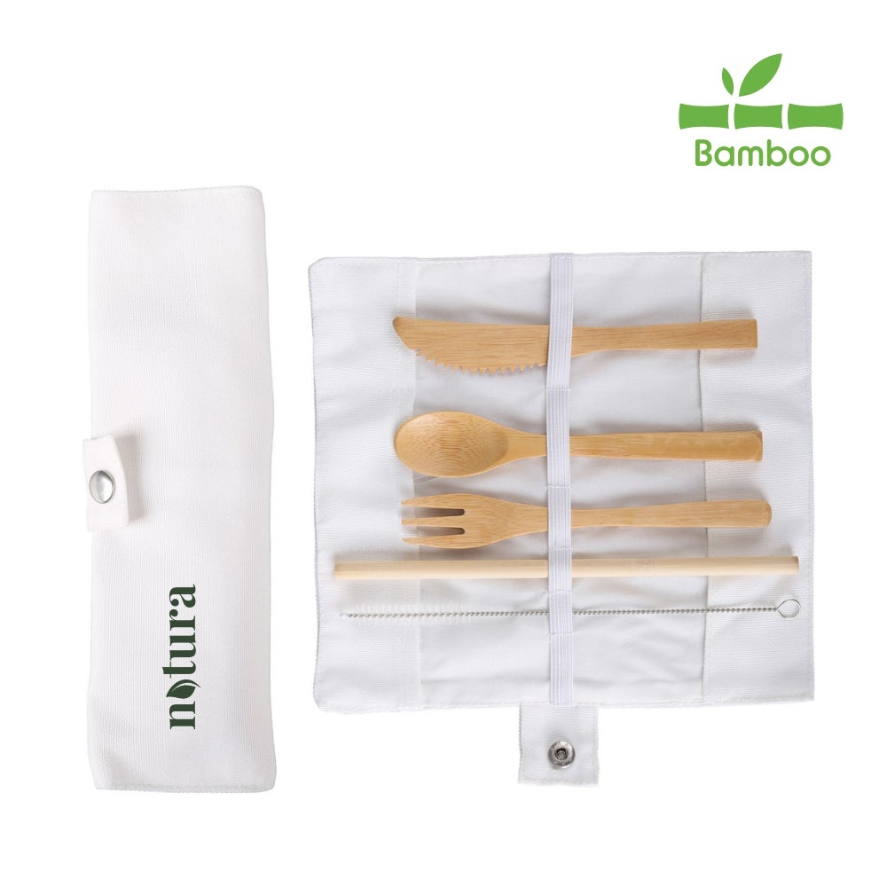 Bamboo Cutlery Set with Carry Case