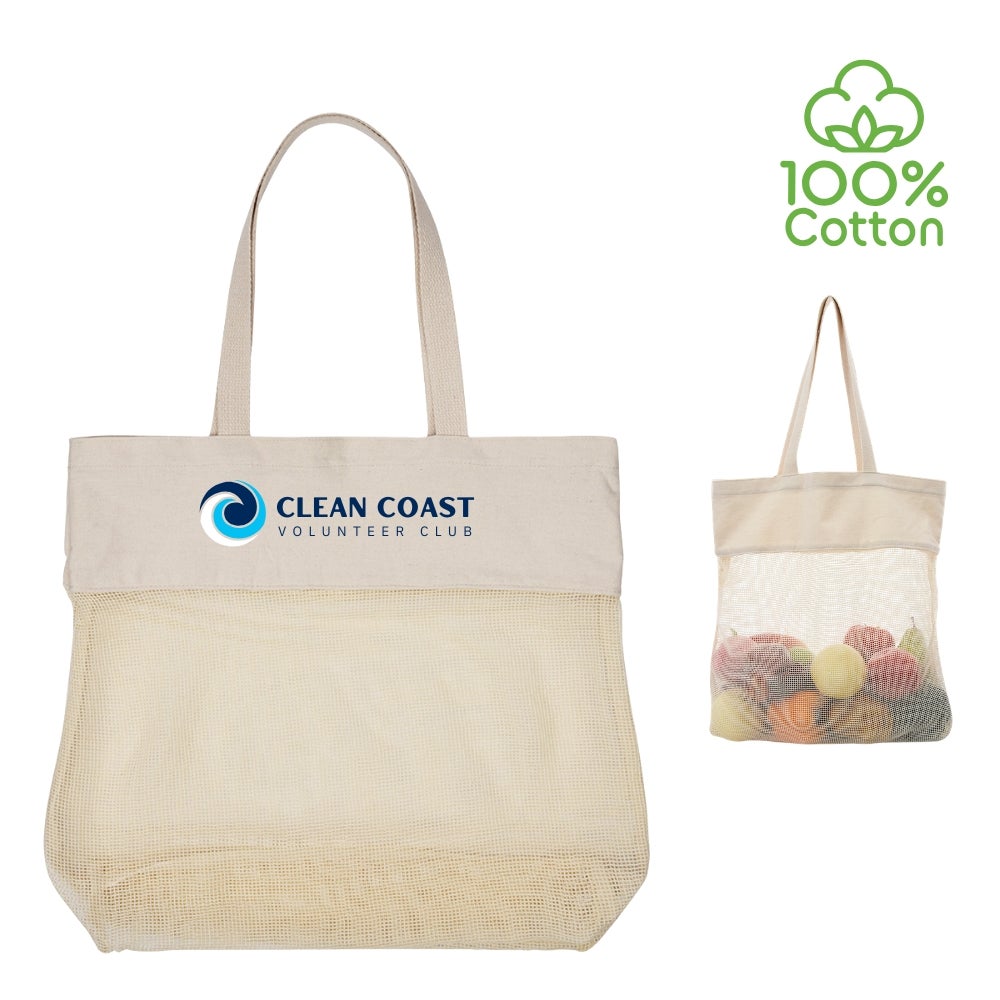 Cotton Mesh Market Tote Bag