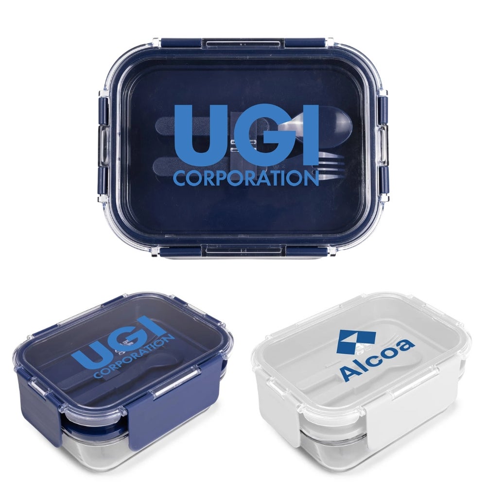 Custom Glass Lunch Box Set with Utensils