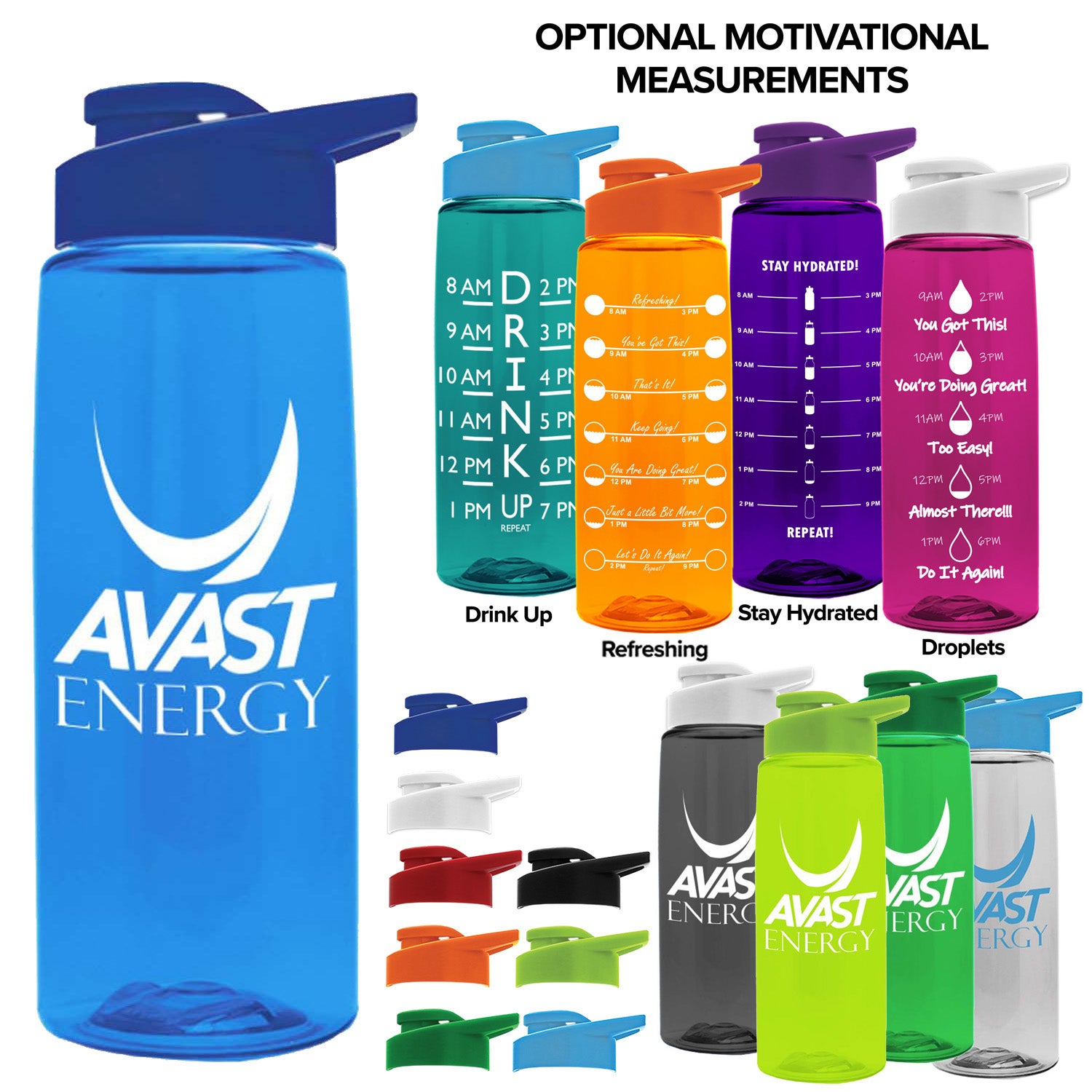 Custom Crest Carabiner Sports Water Bottle 24 oz 