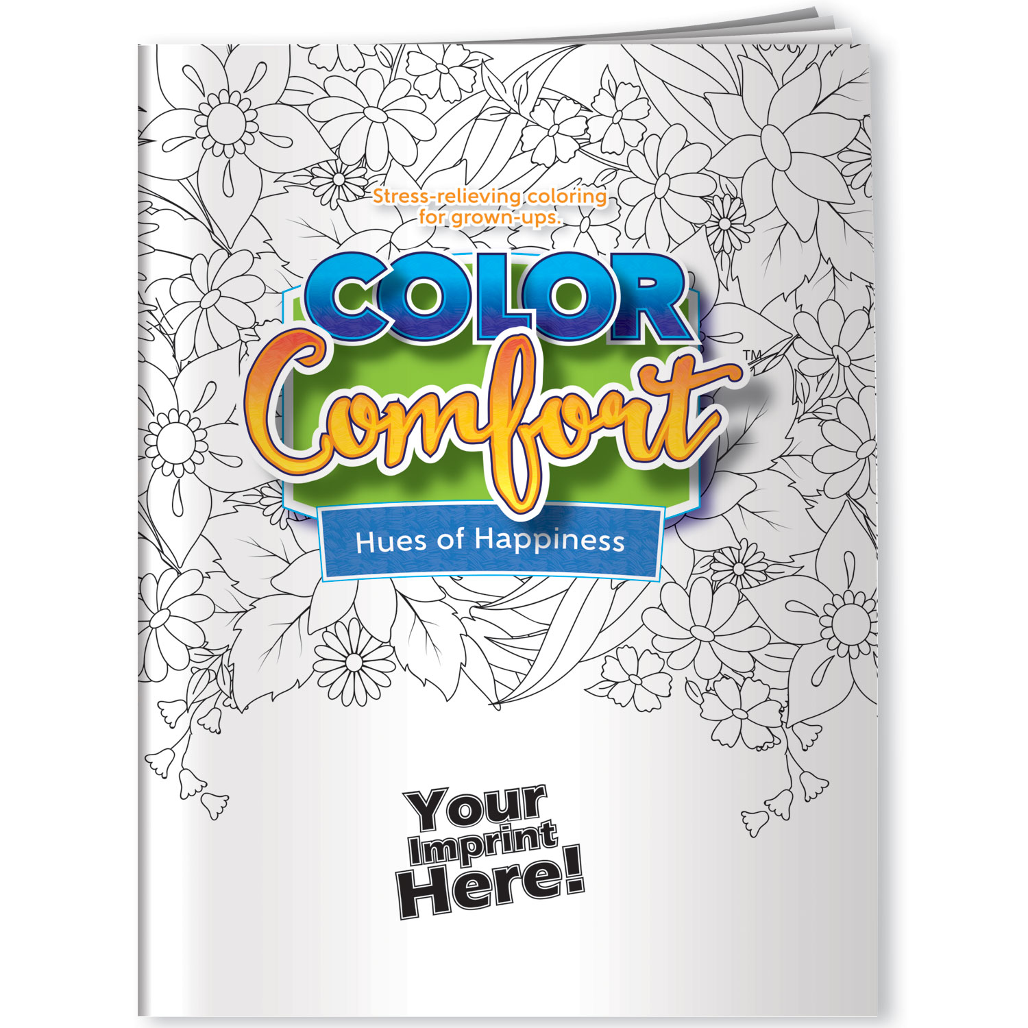 Adult Coloring Books USA Made Flower Themed Eco Promotional products