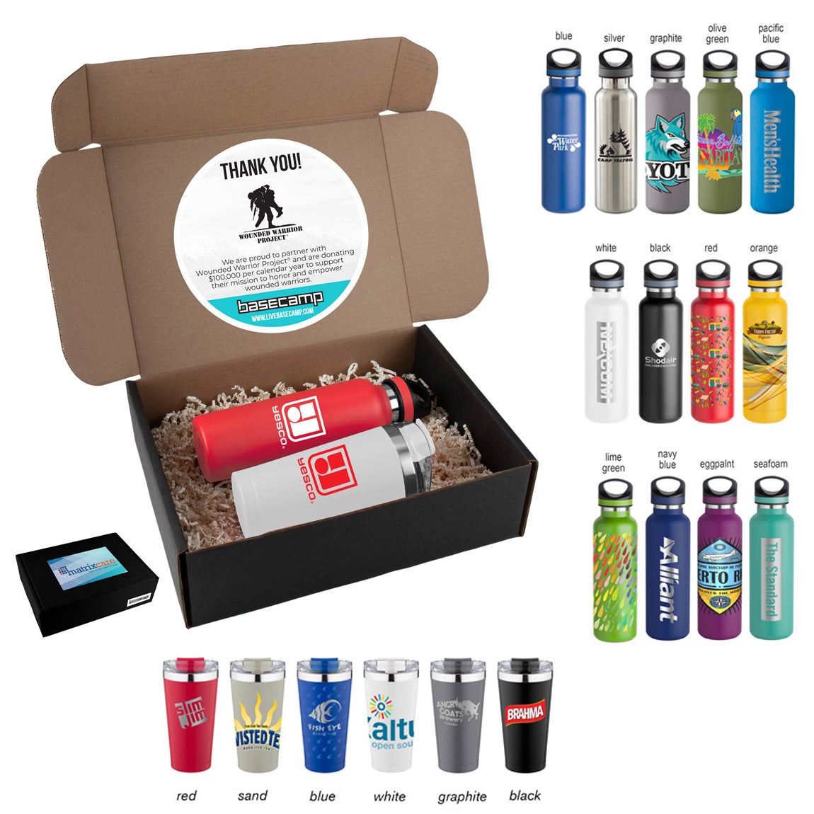 Basecamp Water Bottle & Tumbler Gift Set | 20 oz