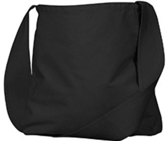 Black Organic Market Tote with long straps