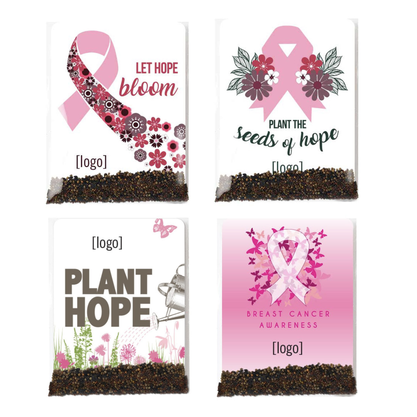 breast cancer awareness promotional seed packets | USA Made