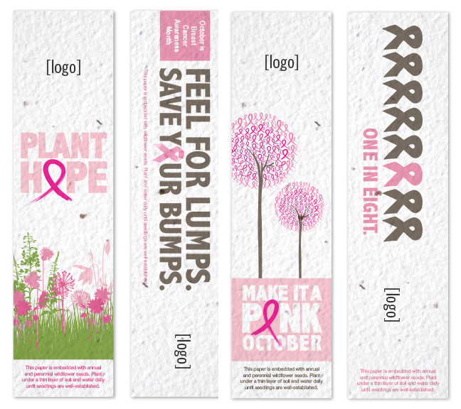 Breast Cancer Awareness Seeded Bookmarks