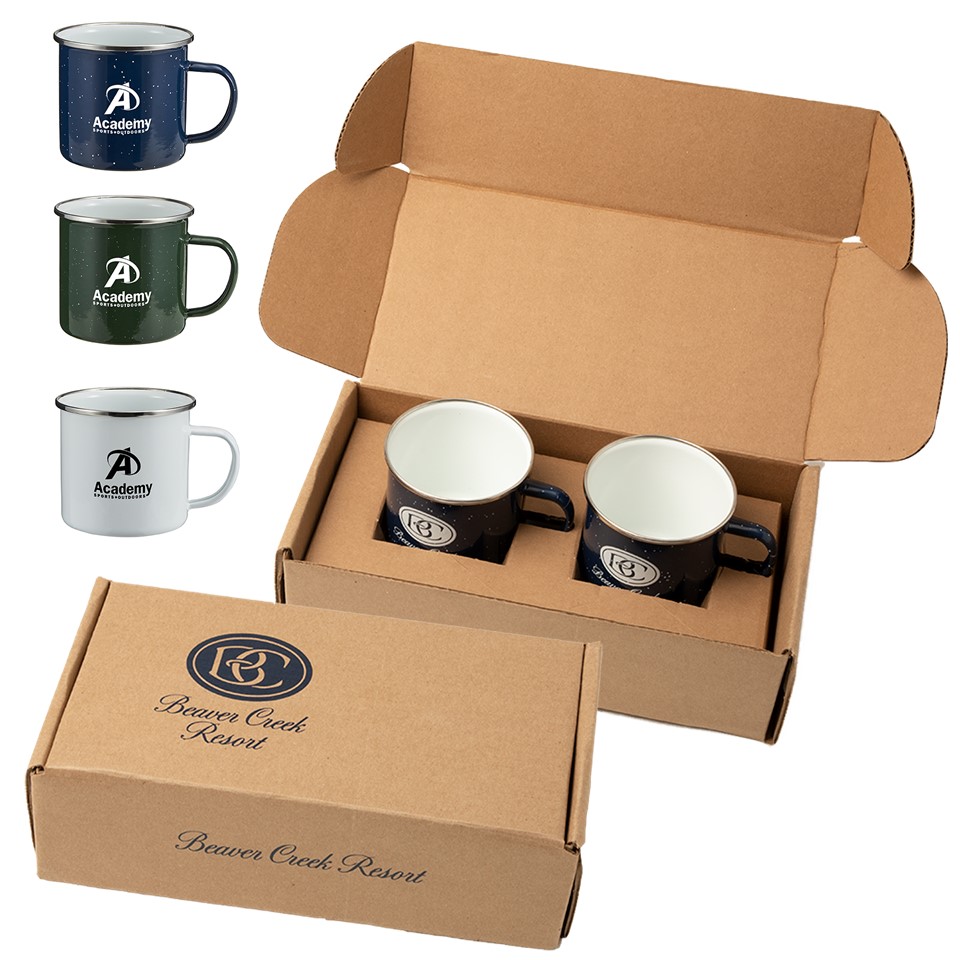Campfire Mug Set in Custom Gift Box Custom Drinkware Gift Set