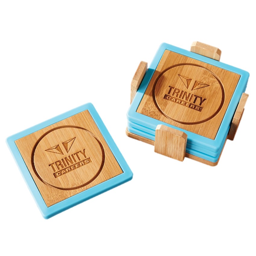 Custom Coasters | Bamboo Engraved | Eco Friendly Promotional Product