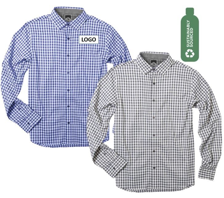 Recycled Gingham Stretch Shirt | Unisex