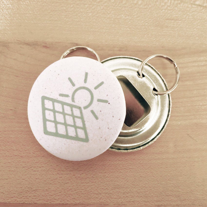 Hemp Paper Bottle Opener Keychain | Recycled | USA Made