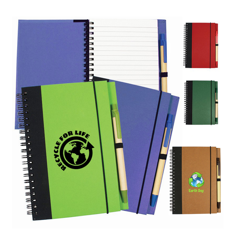 Recycled hard cover journal 5x7 notebook