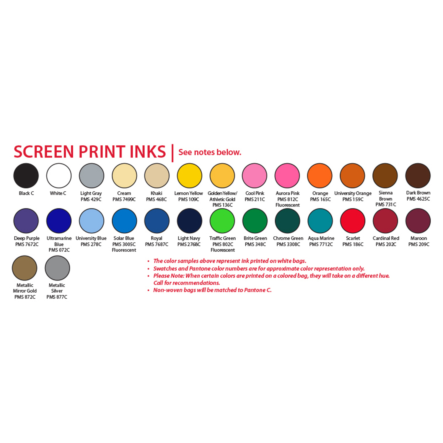 Custom Screen Print Colors