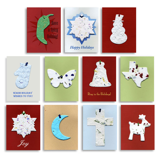 Custom Seeded Ornament Holiday Cards