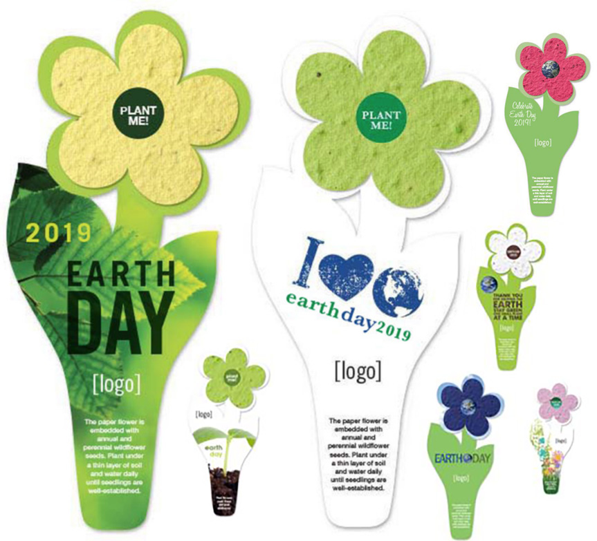 Earth Day Plantable Flower Bookmarks