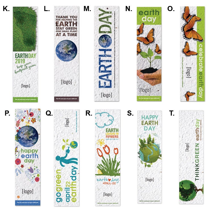 Earth Day Promotional Seeded Paper Bookmarks