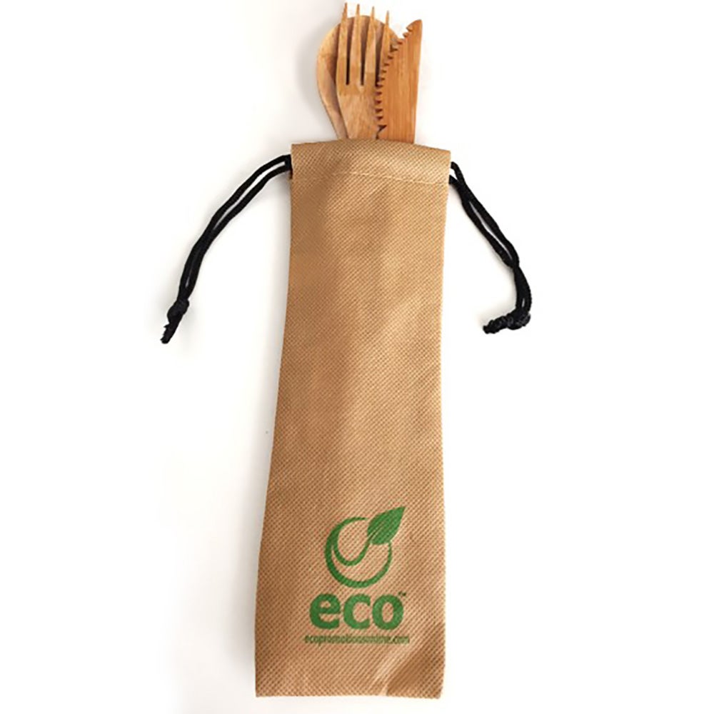 Bamboo Fiber Lunch Box with Utensils  Eco Promotional Products,  Environmentally and Socially Responsible Promotional Products