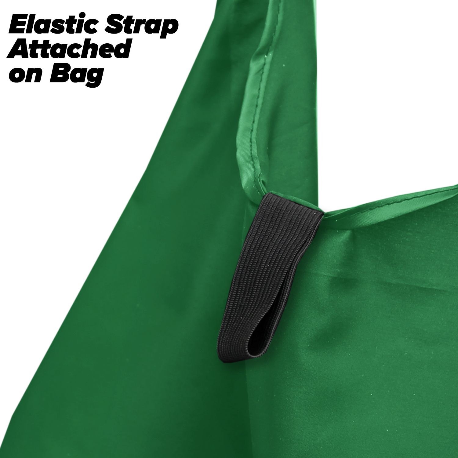 Custom Foldaway Tote Bag with Elastic Loop