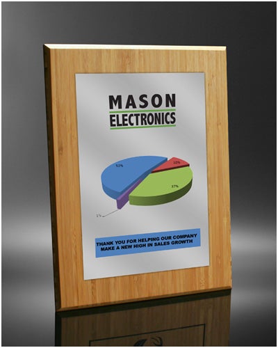 Recognition Awards | USA Made | Bamboo & Aluminum Plaque - 9x12