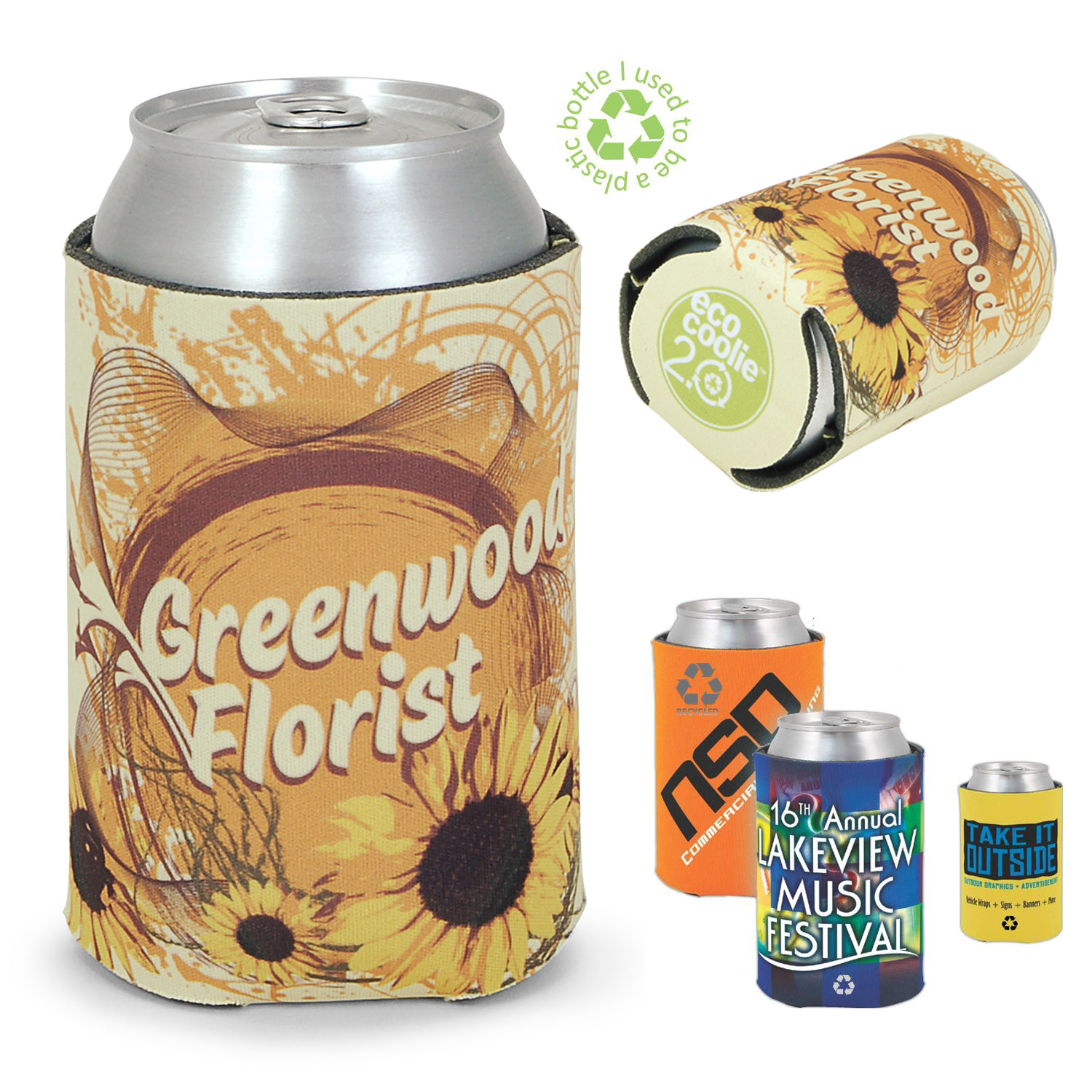 Recycled Coolie Recycled Promotional Product Eco Coozie
