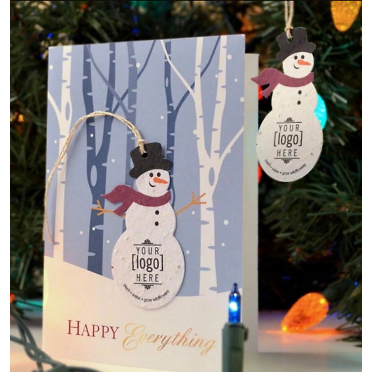 Holiday Card with Custom Seeded Ornament