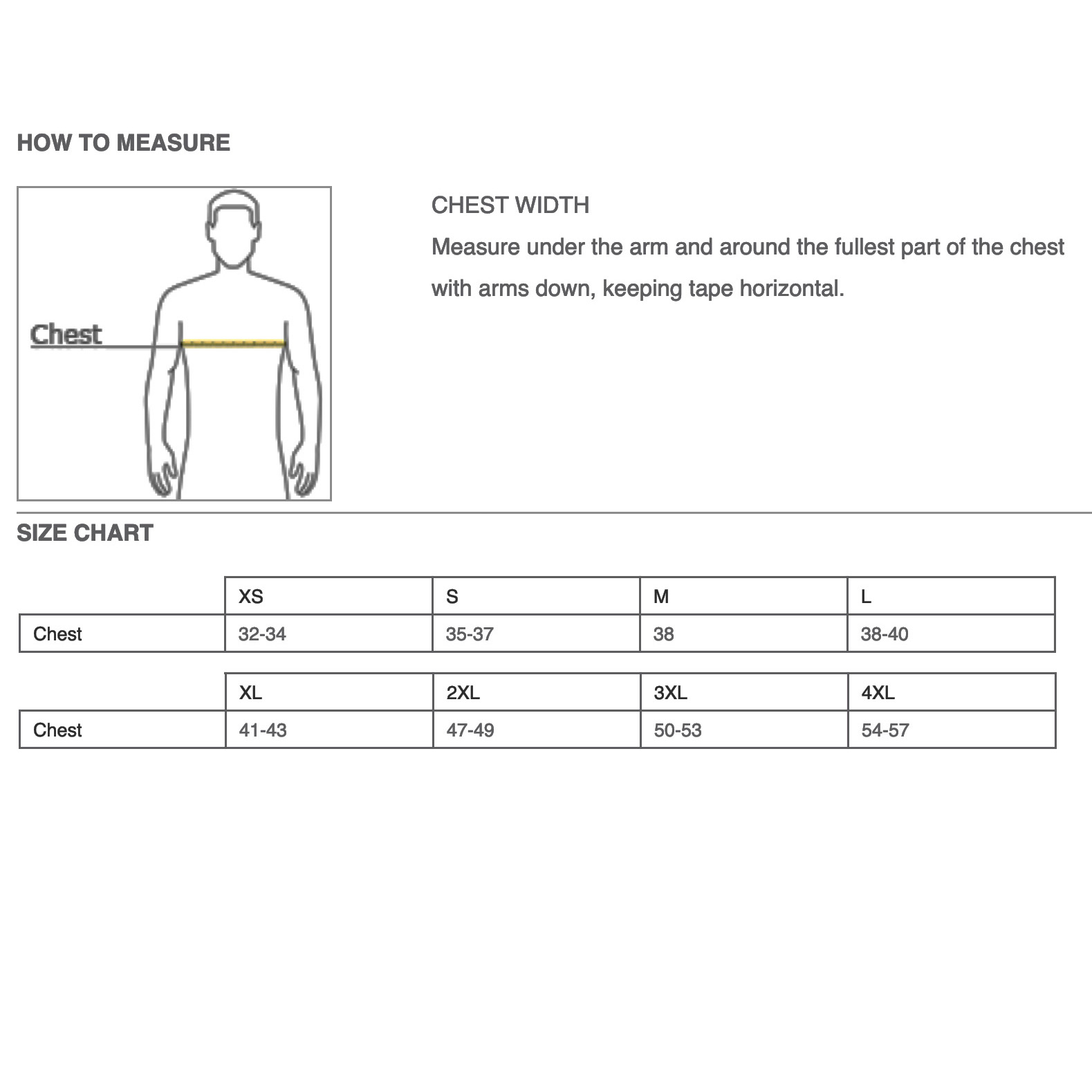 Unisex Crew T-Shirt | Recycled | Size Chart 