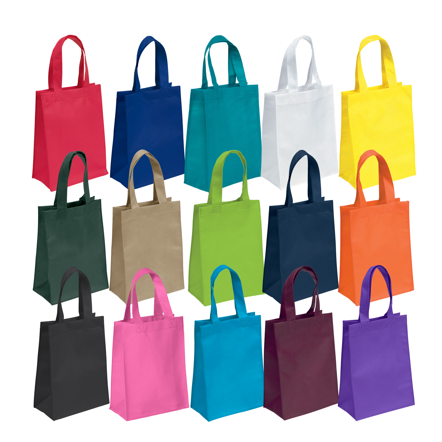 Recycled Small Grocery Tote Bag | Reusable | 8x4x10 Tote Bag Colors