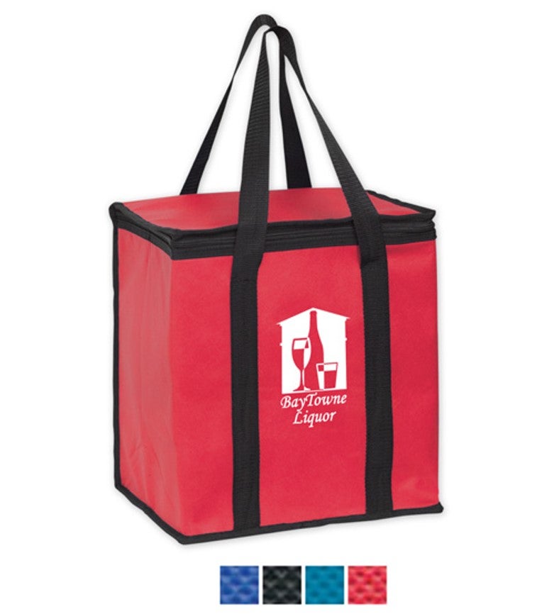 Cardinal Red Two Compartment Lunch Bag